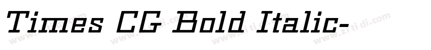 Times CG Bold Italic字体转换